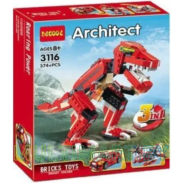 Конструктор Decool 3116 Динозавр (374 детали)